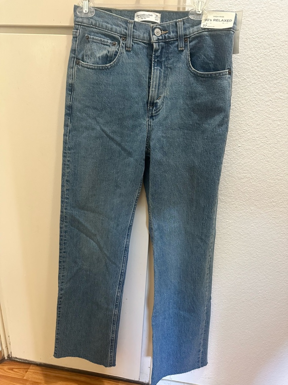 Abercrombie & Fitch Women's Classic Blue Straight-Leg Jeans